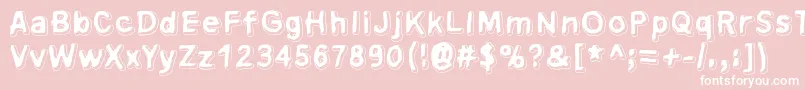 Xsderminatoer Font – White Fonts on Pink Background