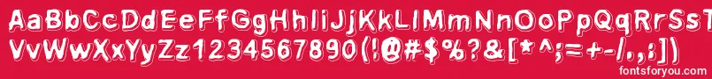 Xsderminatoer Font – White Fonts on Red Background