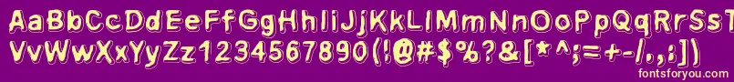 Xsderminatoer Font – Yellow Fonts on Purple Background