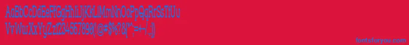 fuente StreetCornerSlabNarrower – Fuentes Azules Sobre Fondo Rojo