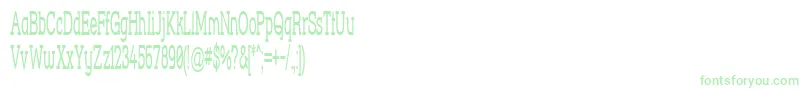 StreetCornerSlabNarrower Font – Green Fonts on White Background
