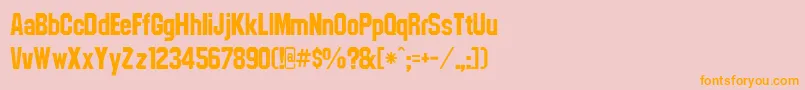 CsdBlockBold Font – Orange Fonts on Pink Background