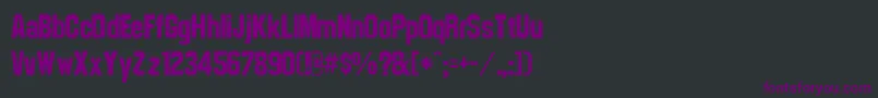 Czcionka CsdBlockBold – fioletowe czcionki na czarnym tle