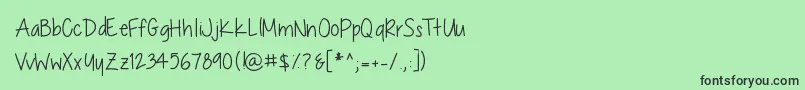 ChocolateCoveredRaindrops-fontti – mustat fontit vihreällä taustalla