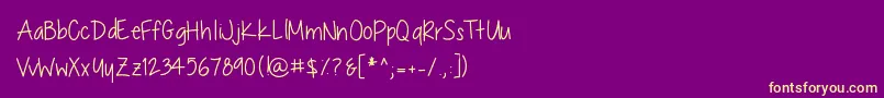 Шрифт ChocolateCoveredRaindrops – жёлтые шрифты на фиолетовом фоне