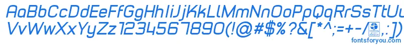 TypoStyleItalicDemo Font – Blue Fonts on White Background