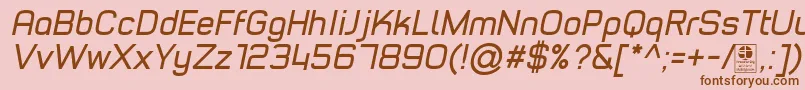 Lisätietoja TypoStyleItalicDemo-fontista TypoStyleItalicDemo-fontti – ruskeat fontit vaaleanpunaisella taustalla