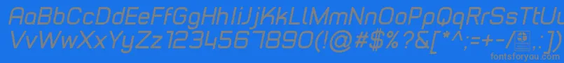 TypoStyleItalicDemo-Schriftart – Graue Schriften auf blauem Hintergrund