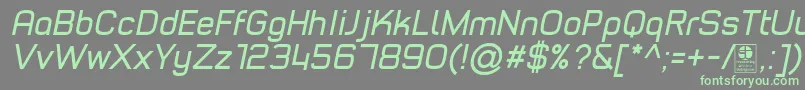 Saiba mais sobre a fonte TypoStyleItalicDemo Fonte TypoStyleItalicDemo – fontes verdes em um fundo cinza