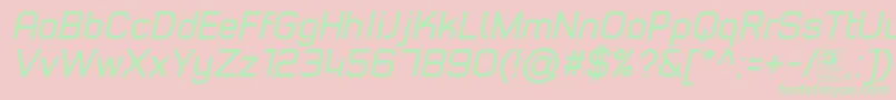 TypoStyleItalicDemo Font – Green Fonts on Pink Background