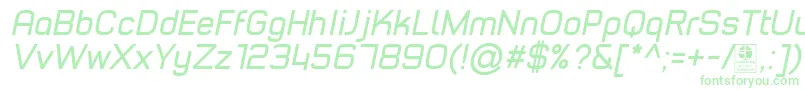 Шрифт TypoStyleItalicDemo – зелёные шрифты