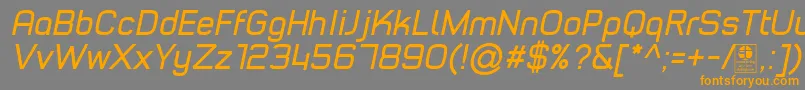 TypoStyleItalicDemo Font – Orange Fonts on Gray Background
