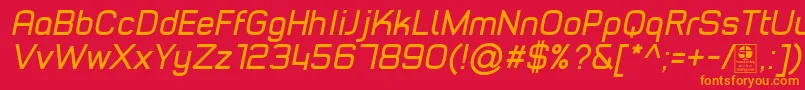 TypoStyleItalicDemo Font – Orange Fonts on Red Background