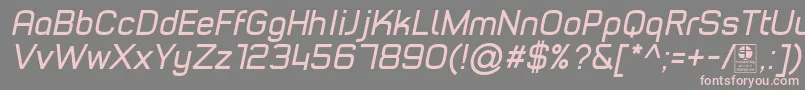 TypoStyleItalicDemo-Schriftart – Rosa Schriften auf grauem Hintergrund