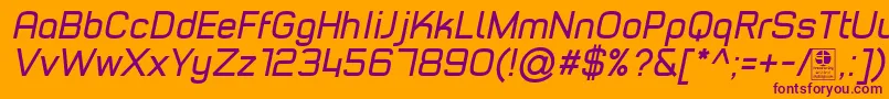fuente TypoStyleItalicDemo – Fuentes Moradas Sobre Fondo Naranja