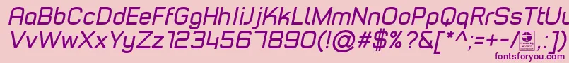 fuente TypoStyleItalicDemo – Fuentes Moradas Sobre Fondo Rosa