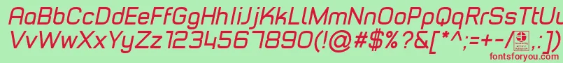 TypoStyleItalicDemo Font – Red Fonts on Green Background