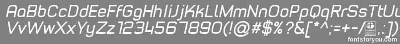 TypoStyleItalicDemo Font – White Fonts on Gray Background
