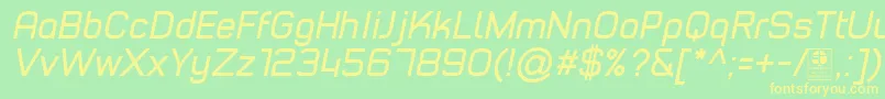 TypoStyleItalicDemo Font – Yellow Fonts on Green Background