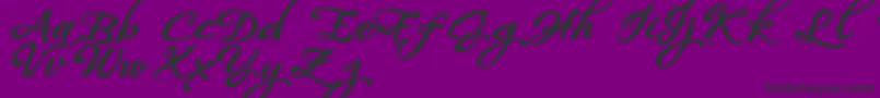 WhispersCalligraphyDemoSinuousBold Font – Black Fonts on Purple Background