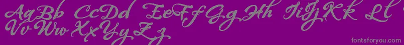 WhispersCalligraphyDemoSinuousBold Font – Gray Fonts on Purple Background