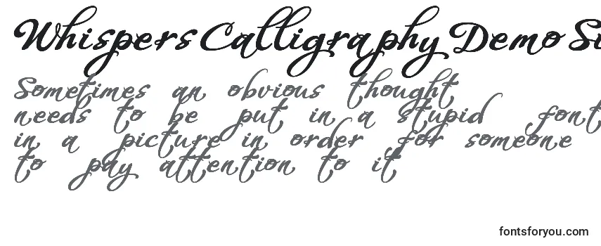 WhispersCalligraphyDemoSinuousBold Font