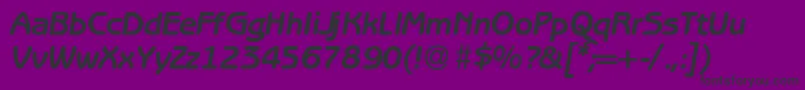 Więcej informacji o czcionce B691SansBolditalic Czcionka B691SansBolditalic – czarne czcionki na fioletowym tle