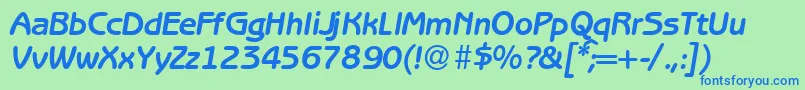 フォントB691SansBolditalic – 青い文字は緑の背景です。