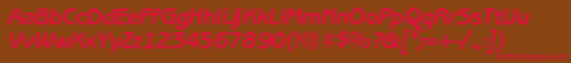 B691SansBolditalic Font – Red Fonts on Brown Background