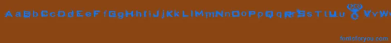 Prozak Font – Blue Fonts on Brown Background