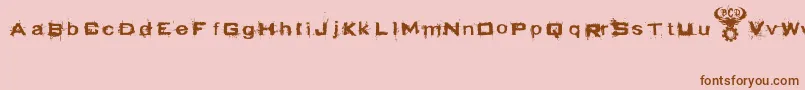 Prozak Font – Brown Fonts on Pink Background
