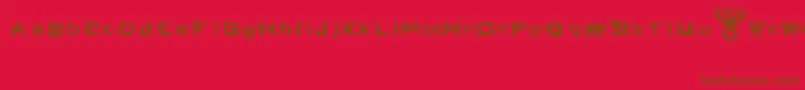 Prozak Font – Brown Fonts on Red Background