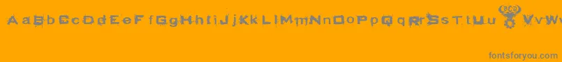 Prozak Font – Gray Fonts on Orange Background