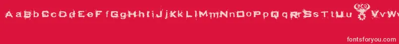 Prozak Font – Pink Fonts on Red Background