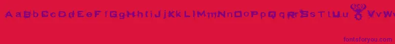 Prozak Font – Purple Fonts on Red Background