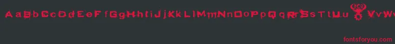 Prozak Font – Red Fonts on Black Background