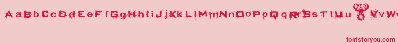 Prozak Font – Red Fonts on Pink Background