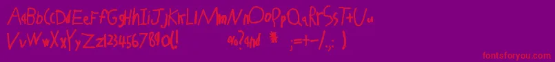 Шрифт LucasEleven – красные шрифты на фиолетовом фоне