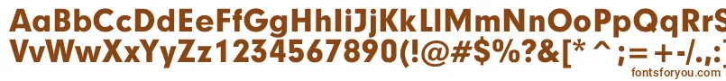 Czcionka GeometrixBlack – brązowe czcionki na białym tle