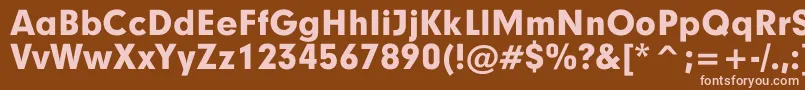 Czcionka GeometrixBlack – różowe czcionki na brązowym tle