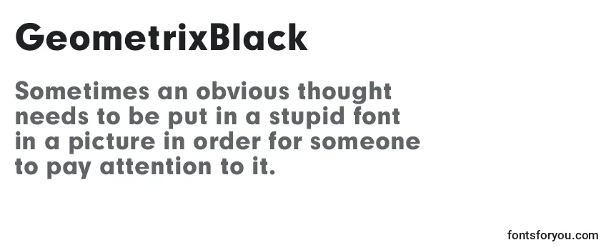 GeometrixBlack Font