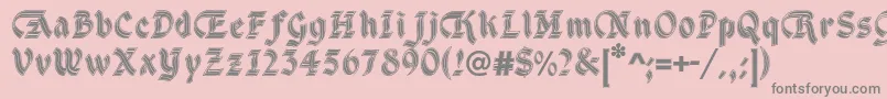 DsCathedralAlt Font – Gray Fonts on Pink Background