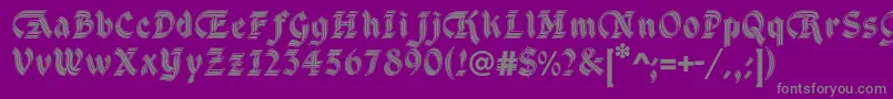 DsCathedralAlt Font – Gray Fonts on Purple Background