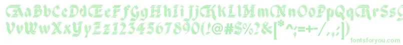 DsCathedralAlt Font – Green Fonts on White Background