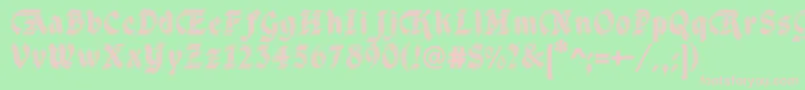 DsCathedralAlt Font – Pink Fonts on Green Background