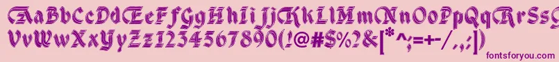 DsCathedralAlt Font – Purple Fonts on Pink Background