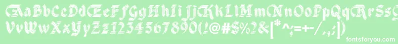 DsCathedralAlt Font – White Fonts on Green Background