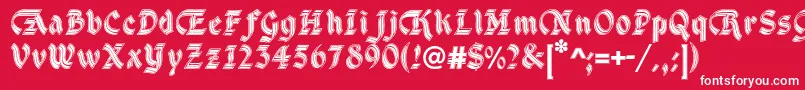 DsCathedralAlt Font – White Fonts on Red Background