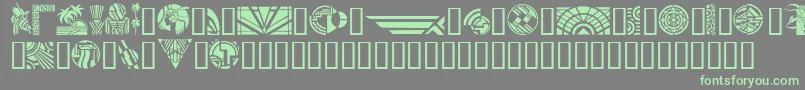 GeArtDeco-Schriftart – Grüne Schriften auf grauem Hintergrund