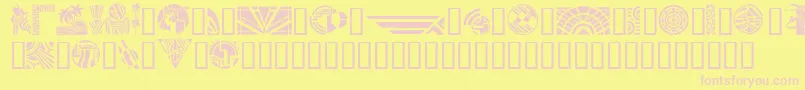 Police GeArtDeco – polices roses sur fond jaune